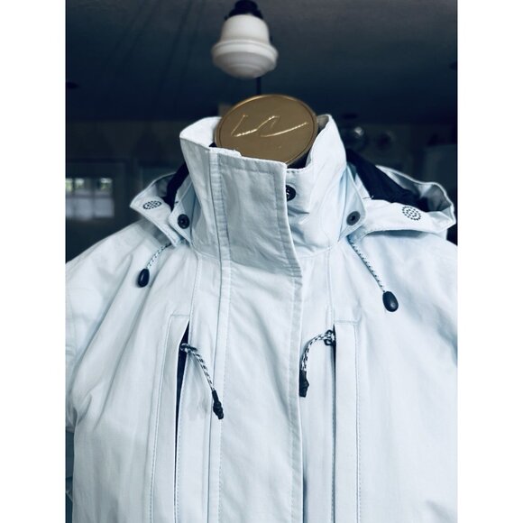 Women’s Light Blue Hooded Squall Jacket Fleece Lined - Medium - Picture 3 of 5